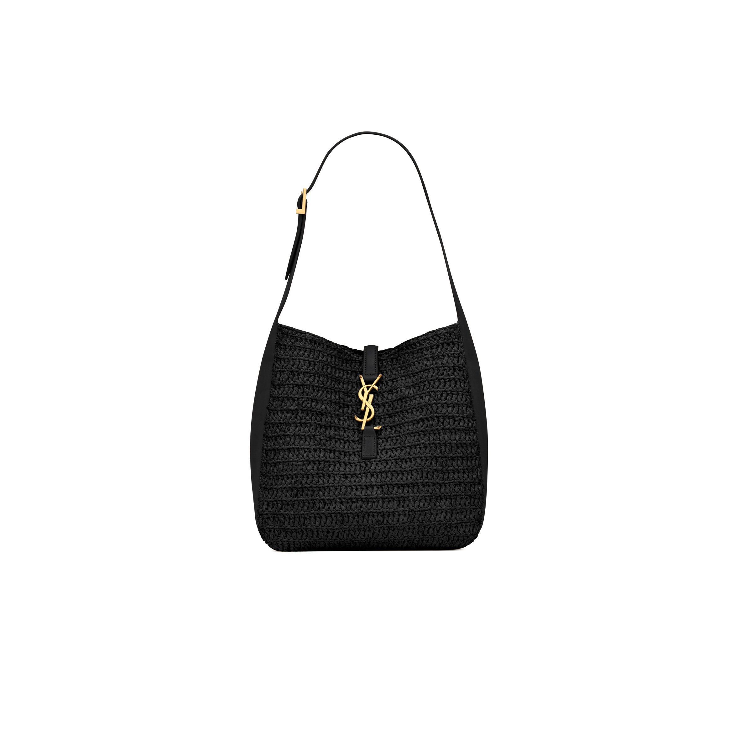 YSL LE 5 À 7 SUPPLE SMALL IN RAFFIA AND LEATHER 823812GAAE01000 (23*22*8.5cm)